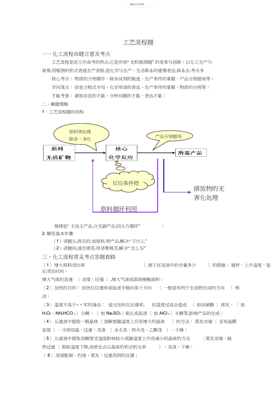 2022年高考工艺流程题解题技巧答案.docx_第1页