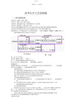 2022年高考化学工艺流程专题要点.docx