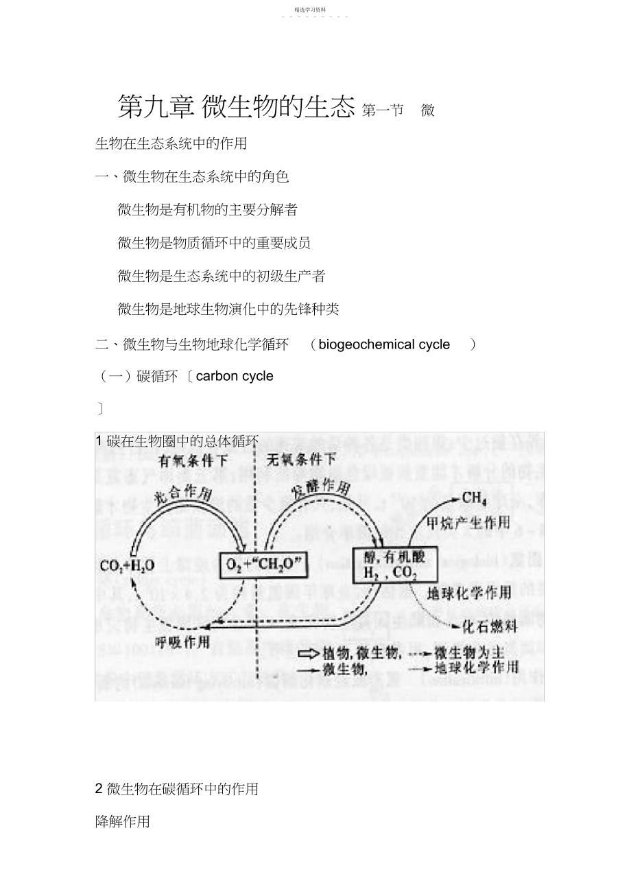 2022年微生物学第九章微生物生态.docx_第1页