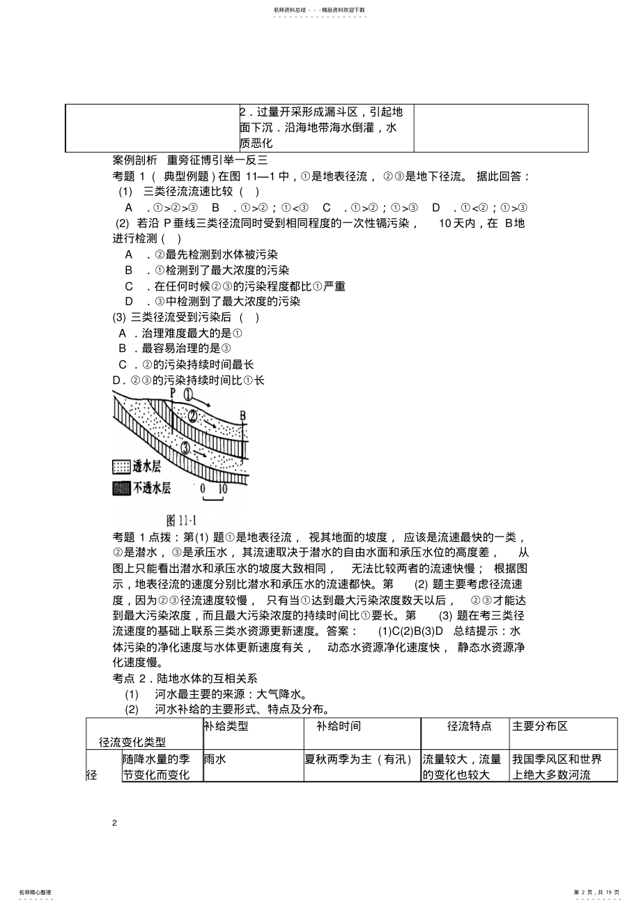 2022年高考地理大纲版总复习知识点精析精练与高考题预测：第一部分-第三单元-第 .pdf_第2页