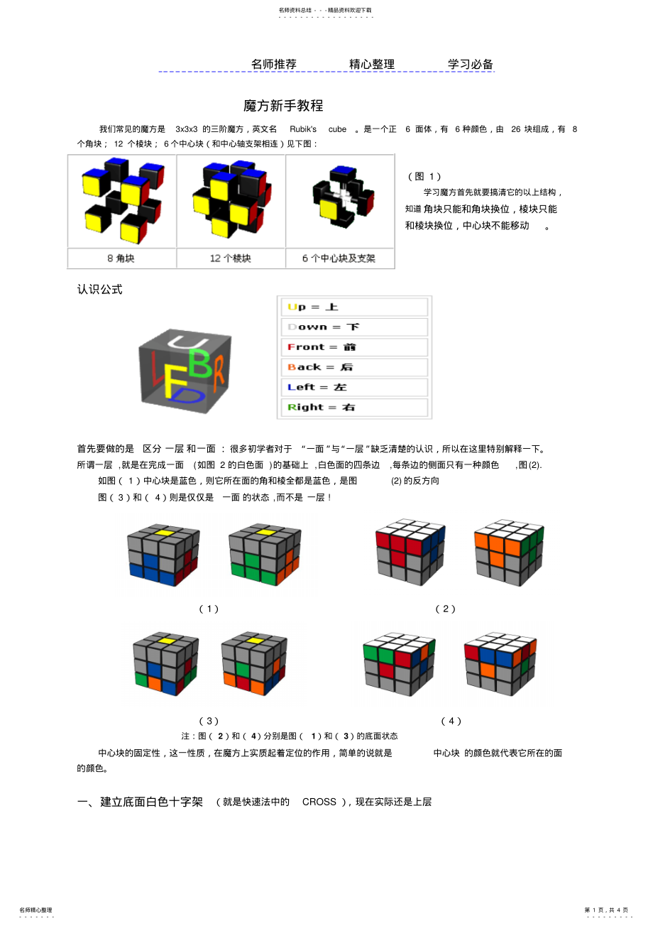 2022年魔方公式口诀图解 .pdf_第1页