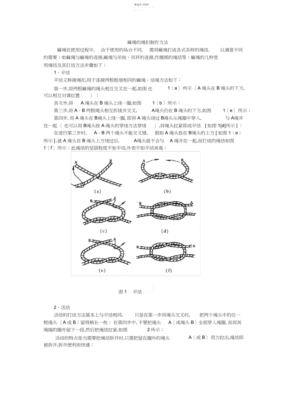 2022年麻绳的绳扣制作方法.docx_第1页