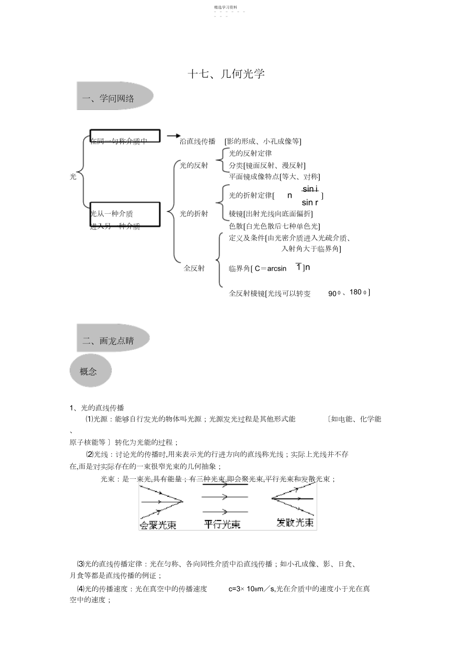 2022年高考复习——《几何光学》典型例题复习.docx_第1页