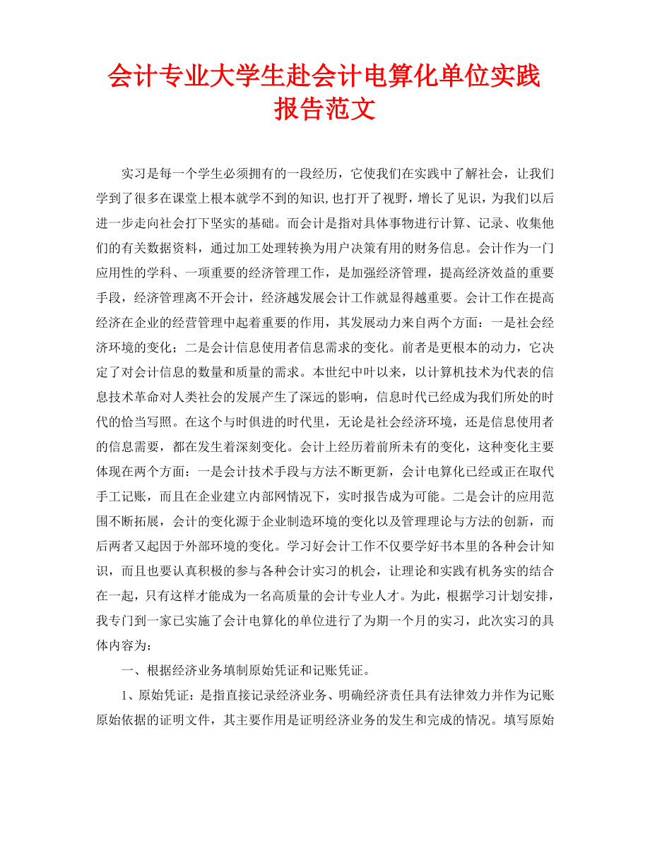 会计专业大学生赴会计电算化单位实践报告范文.pdf_第1页