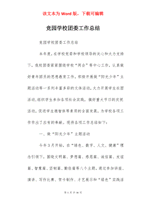 竞园学校团委工作总结.docx