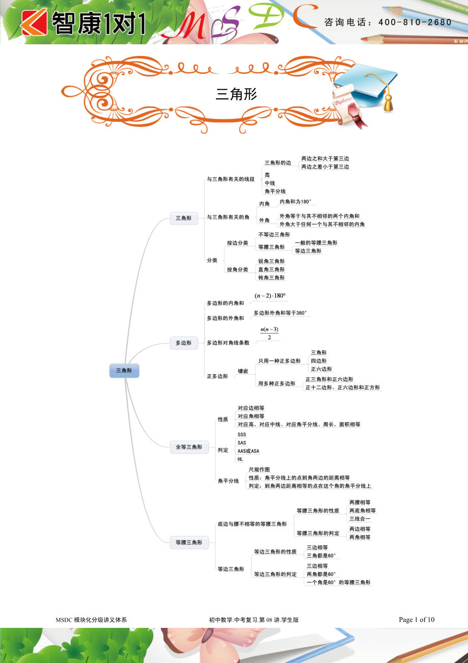 初中数学题库试题考试试卷 MSDC1.1版.初中数学.中考复习.第08讲.学生版.doc_第1页