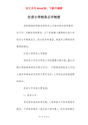 红苗小学校务公开制度.docx