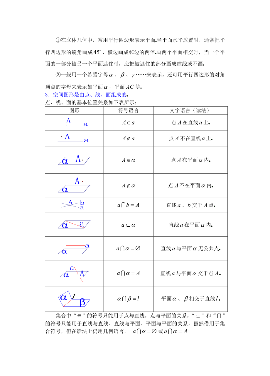 高中数学必修一第九章直线平面简单几何体(B)(第课)基本性质(二)公开课教案课件课时训练练习教案课件.doc_第2页