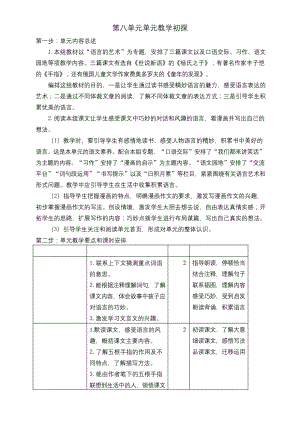 部编(统编版)五年级语文下册精品教案带教学反思-第八单元-单元教学初探.docx