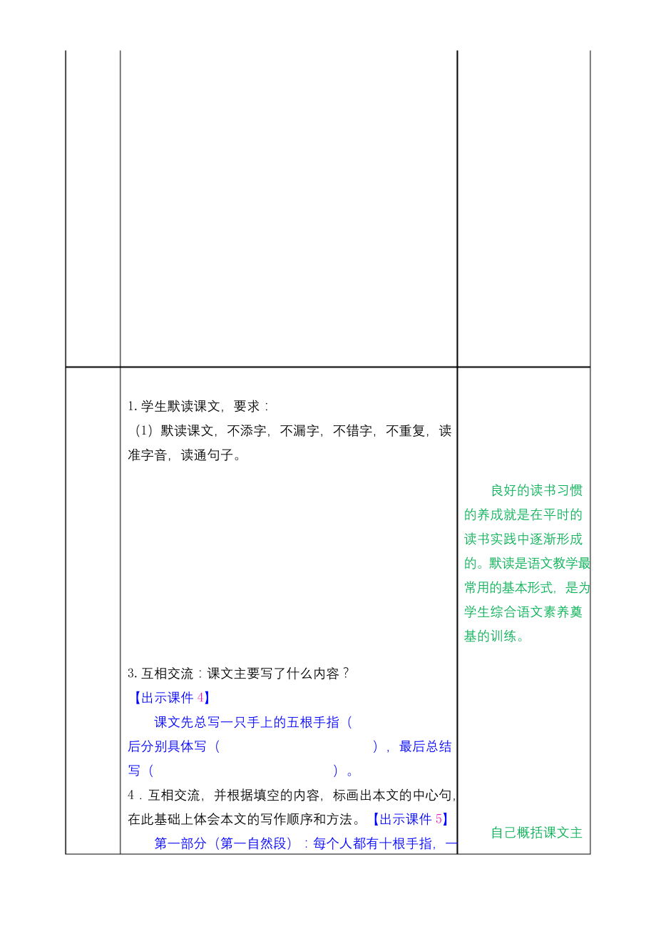 部编(统编版)五年级语文下册精品教案带教学反思-第八单元-22-手指.docx_第2页