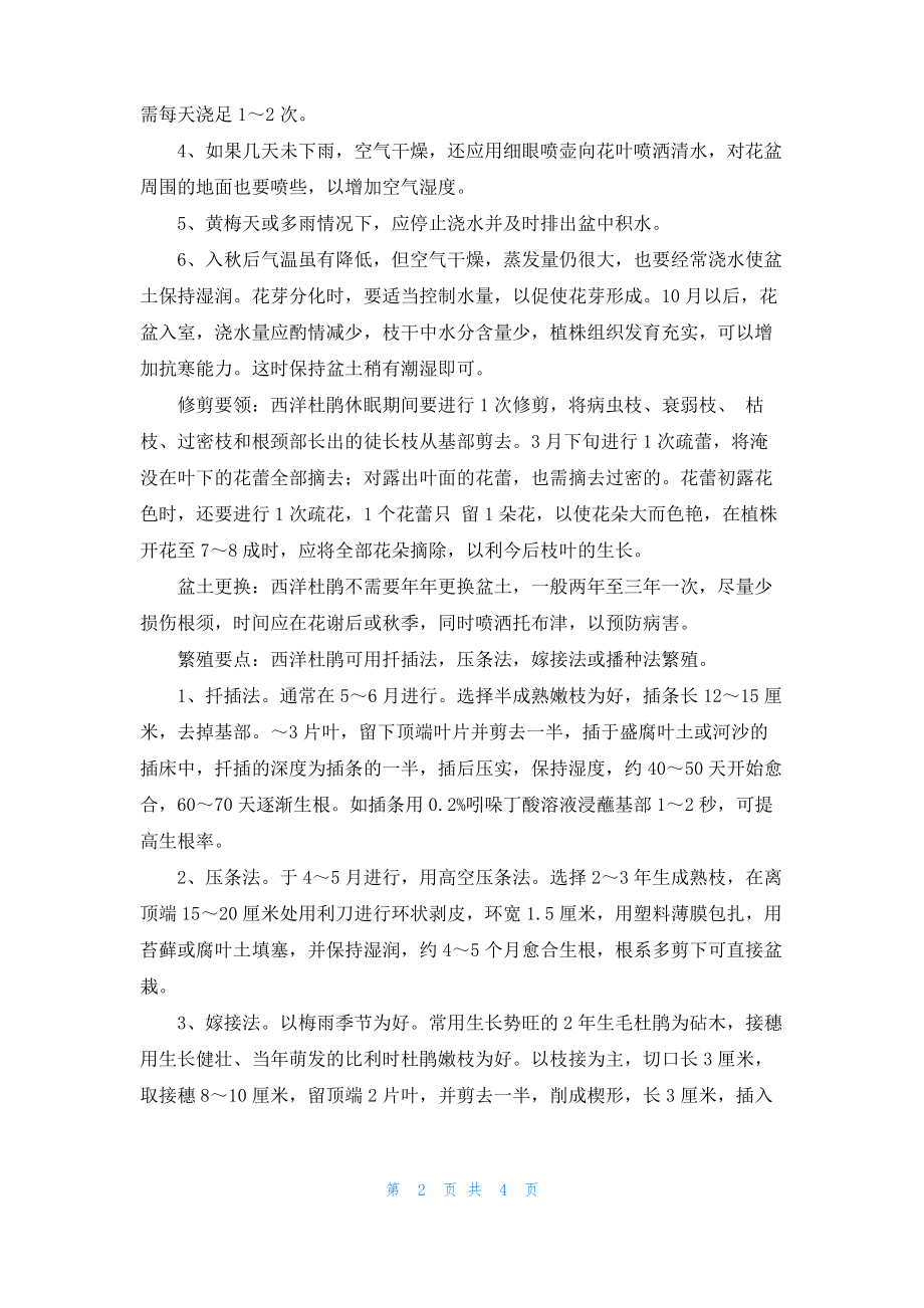 西洋杜鹃的养殖方法和注意事项.pdf_第2页