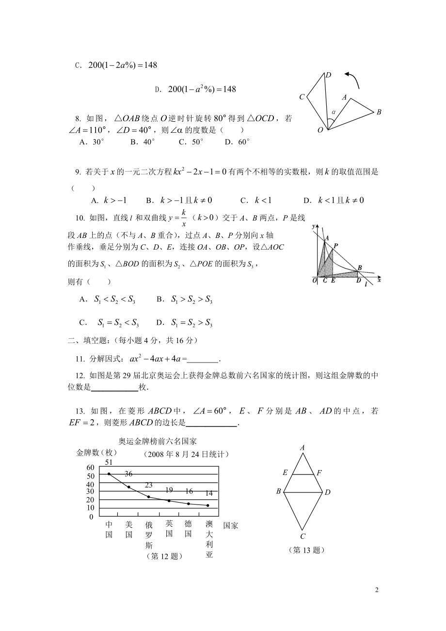 初中数学题库试题考试试卷 川师实验初2011级初三周考试题.5doc.doc_第2页