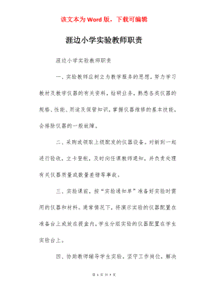 涯边小学实验教师职责.docx