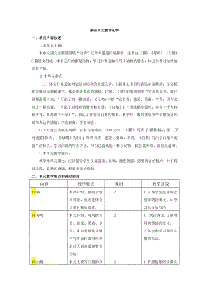 部编统编四下语文第四单元教学初探公开课教案课件公开课教案课件公开课教案课件.doc