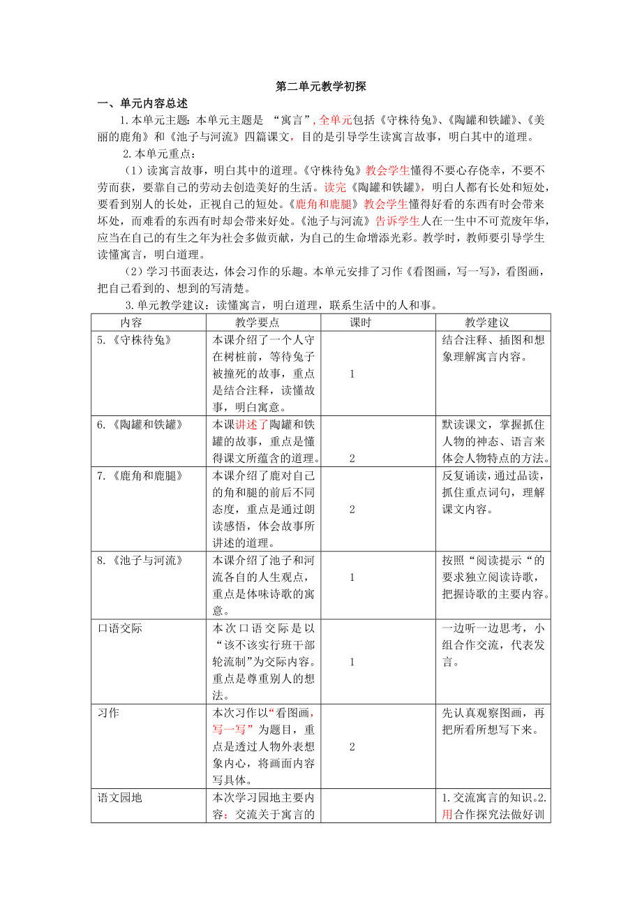 部编统编三下语文三下第二单元教学初探公开课教案课件.docx_第1页