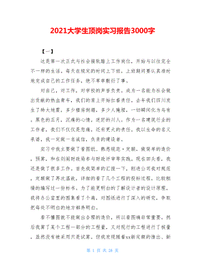 2021大学生顶岗实习报告3000字.doc