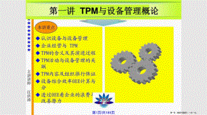 TPM全员设备管理与维护学习课程.pptx