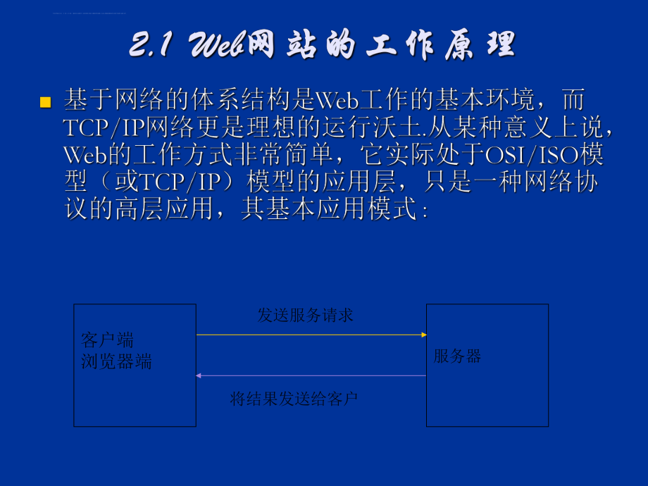 Web网站的工作原理ppt课件.ppt_第1页