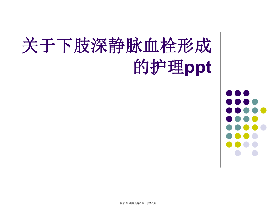 下肢深静脉血栓形成的护理ppt.ppt_第1页