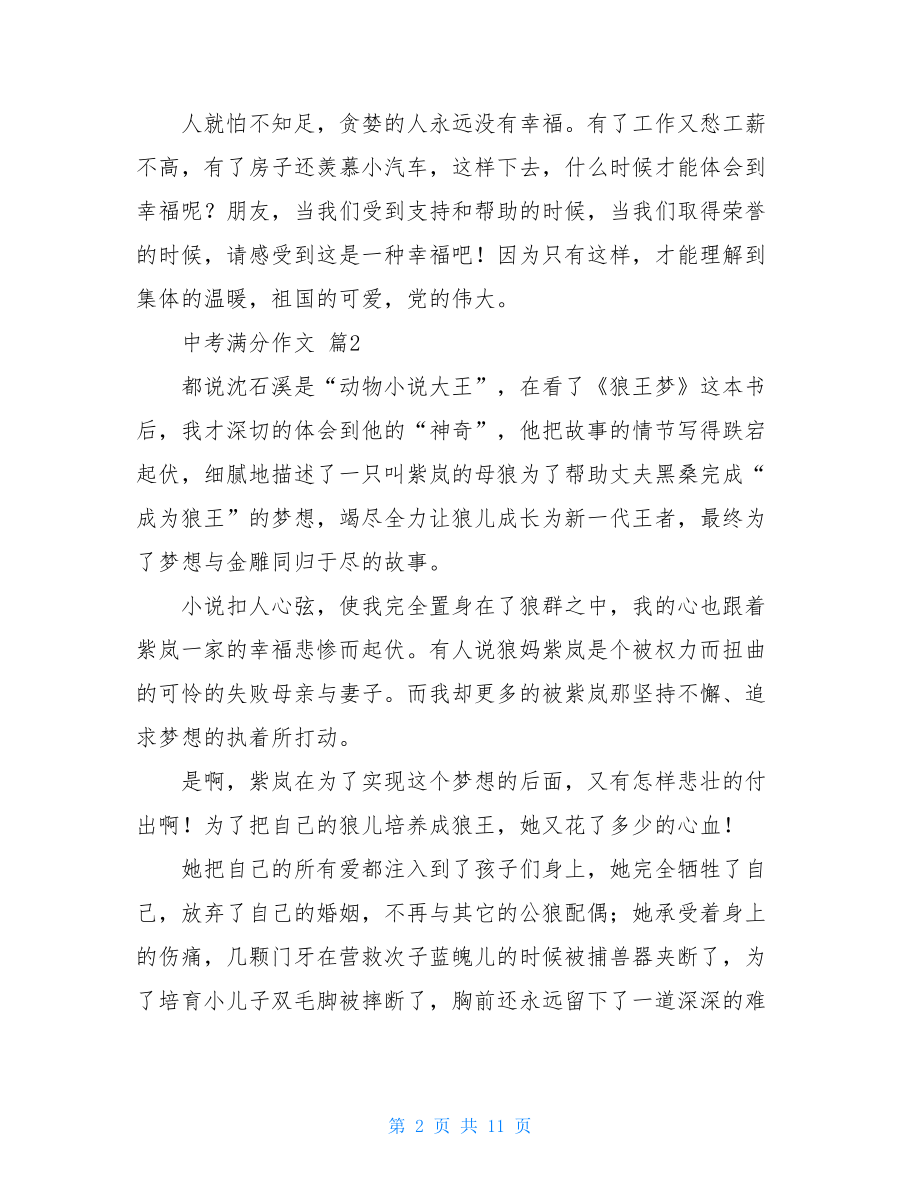 精选中考满分作文汇总五篇.doc_第2页