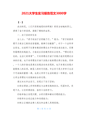 2021大学生实习报告范文3000字.doc