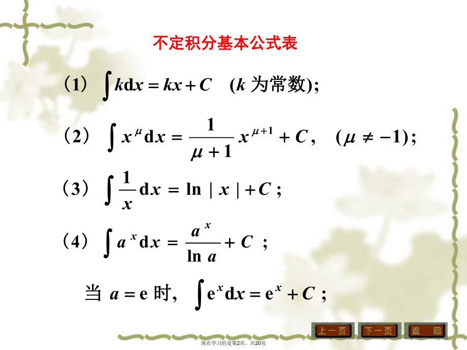 不定积分基本公式表 (2).ppt_第2页