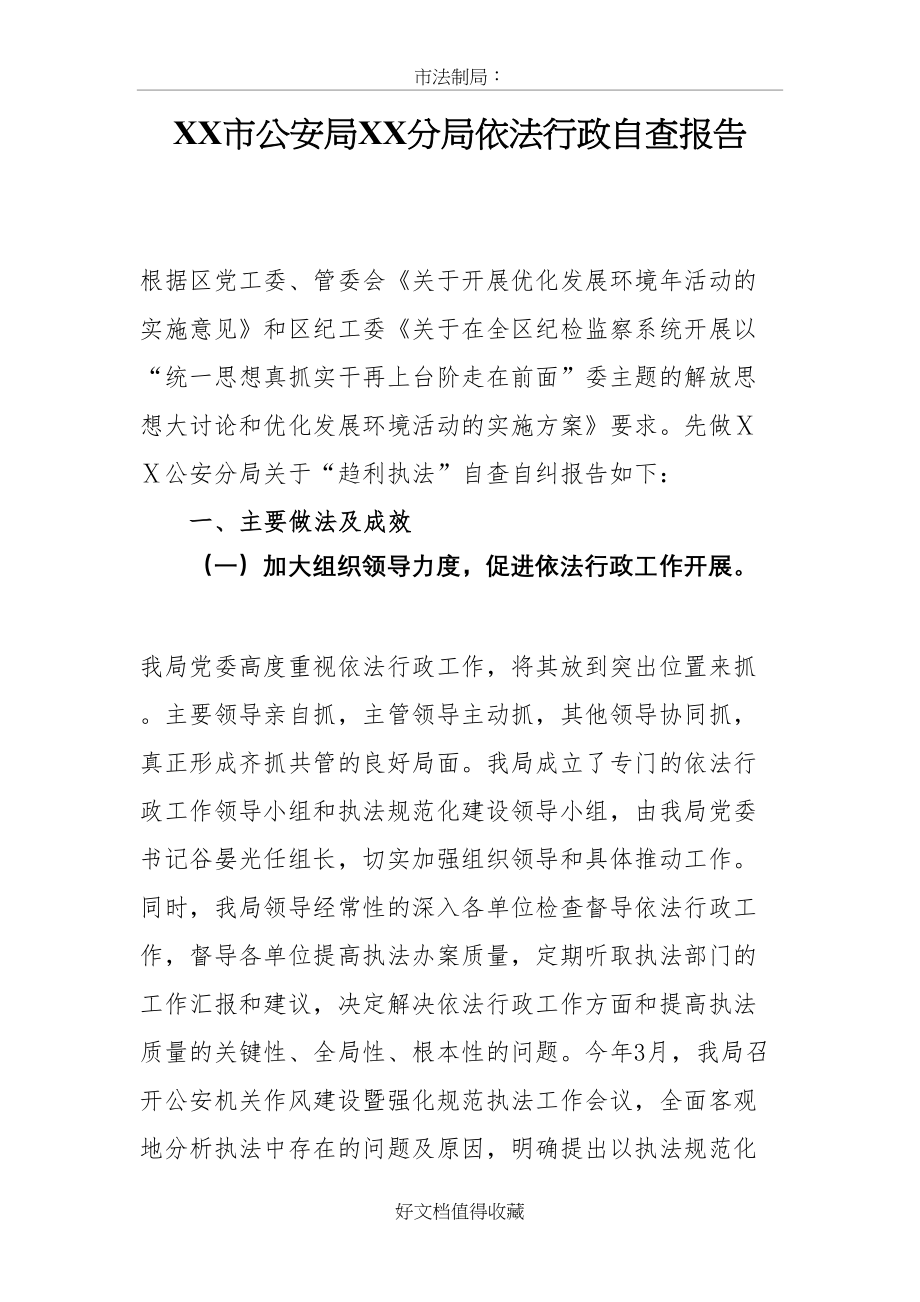 公安局分局依法行政自查报告.doc_第2页