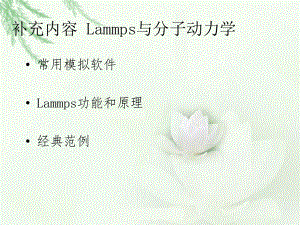 LAMMPS软件与分子模拟的实现ppt课件.ppt