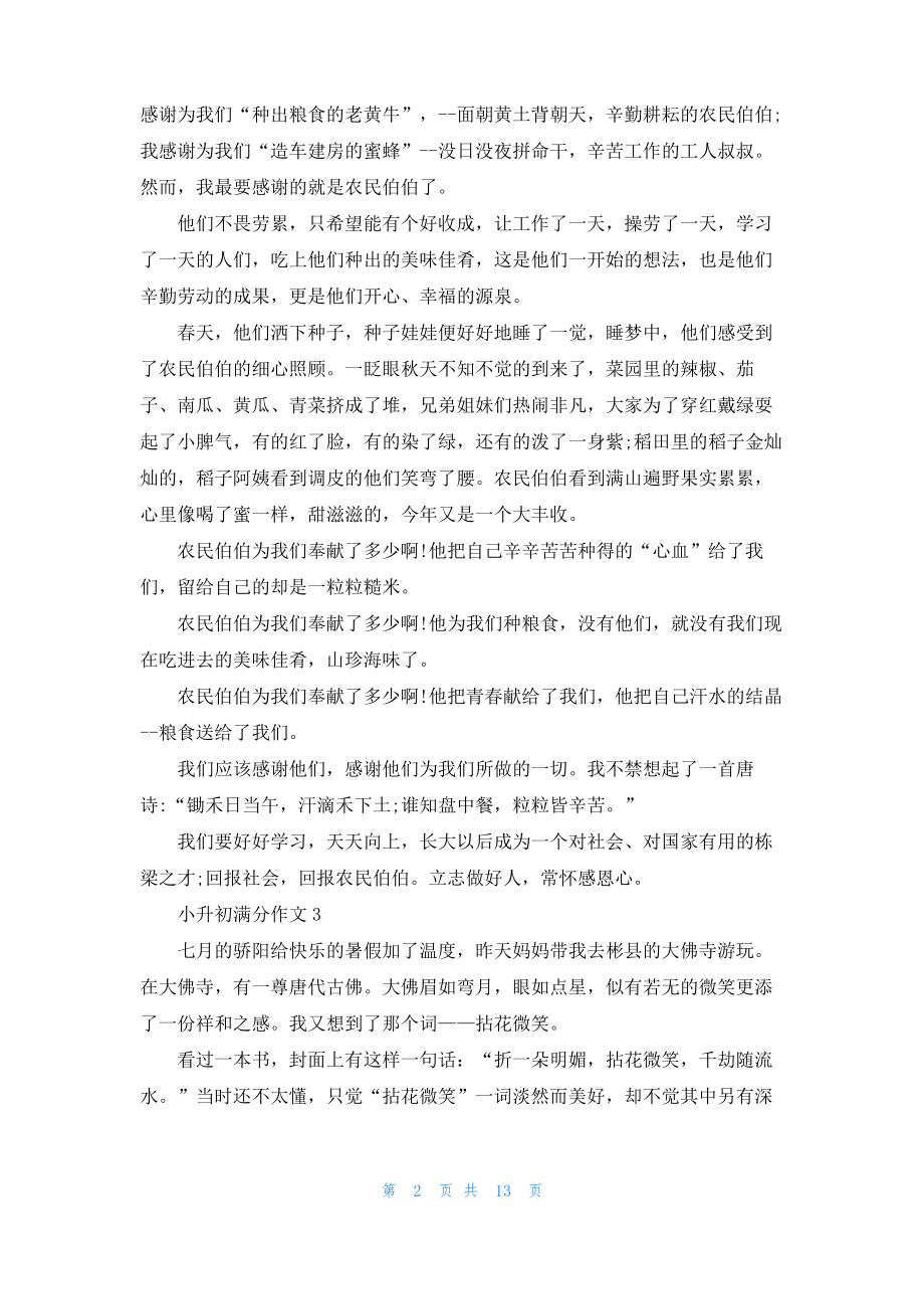 小升初满分作文精选15篇.pdf_第2页