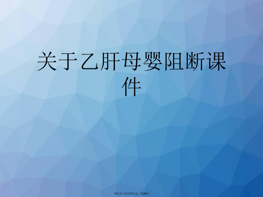 乙肝母婴阻断课件.ppt_第1页