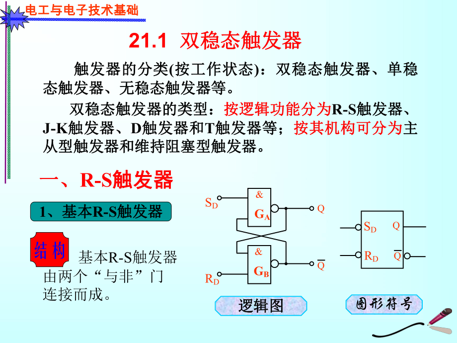 第二十一章电工学-触发器和时序逻辑电路ppt课件.ppt_第2页