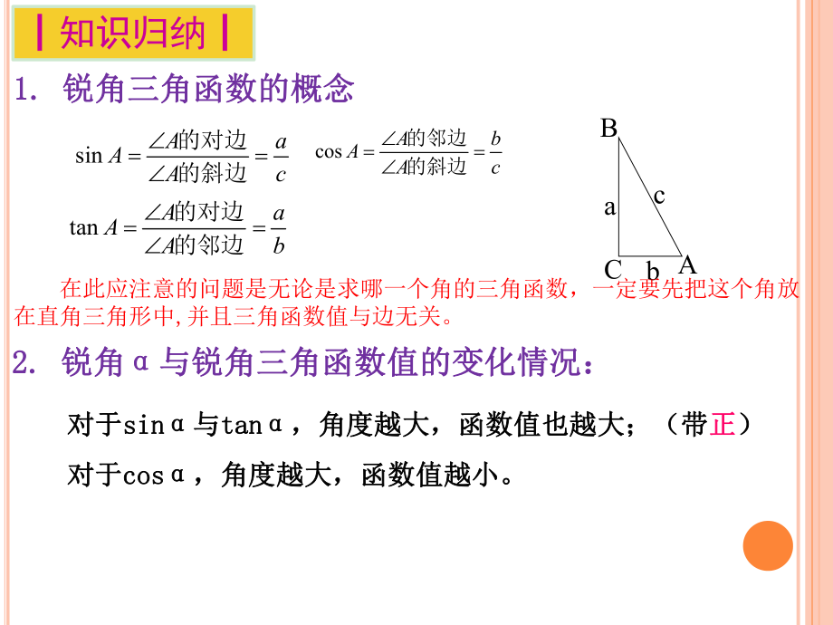 新人教版第28章锐角三角函数复习ppt课件.ppt_第2页