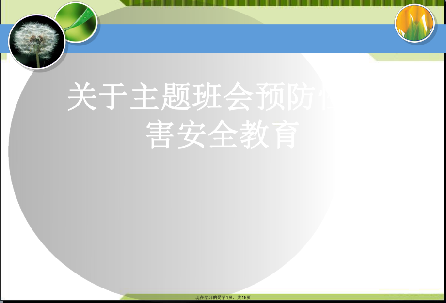 主题班会预防性侵害安全教育课件.ppt_第1页