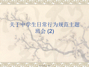 中学生日常行为规范主题班会 (2)课件.ppt