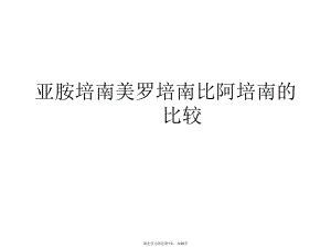 亚胺培南美罗培南比阿培南的比较.ppt