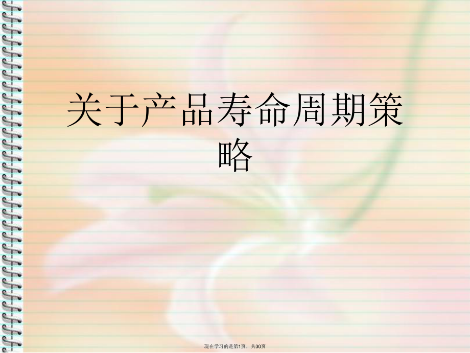 产品寿命周期策略.ppt_第1页