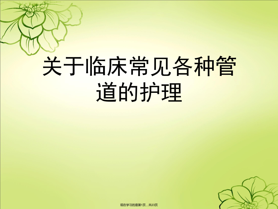 临床常见各种管道的护理课件.ppt_第1页