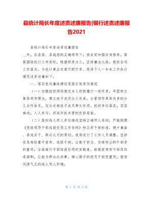 县统计局长年度述责述廉报告-银行述责述廉报告2021.doc