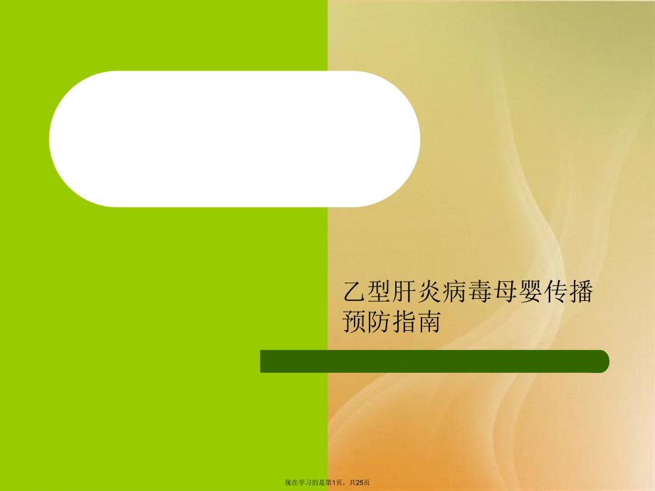 乙型肝炎病毒母婴传播预防指南.ppt_第1页