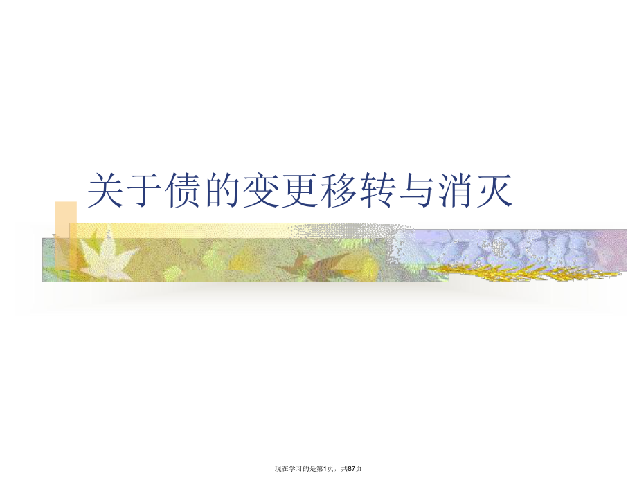 债的变更移转与消灭.ppt_第1页