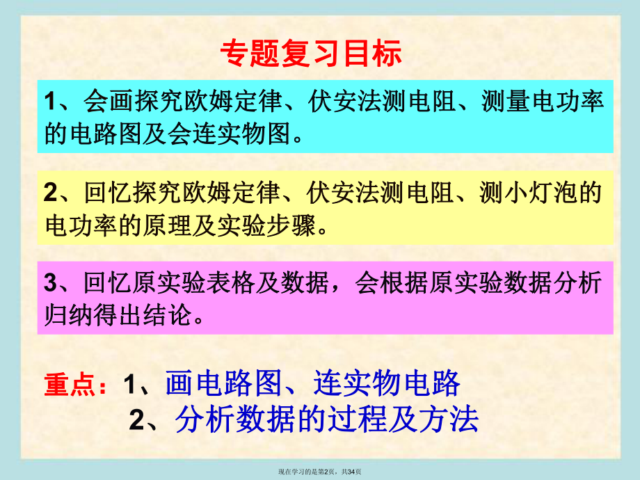 中考物理总复习电学实验专题课件课件课件课件.ppt_第2页