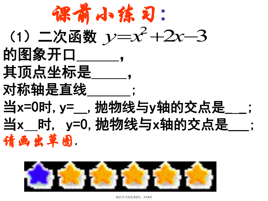 九年级数学二次函数关系式系数和图像的关系课件.ppt_第2页