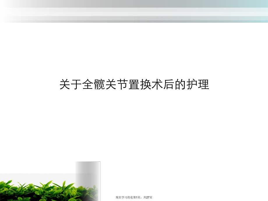 全髋关节置换术后的护理.ppt_第1页