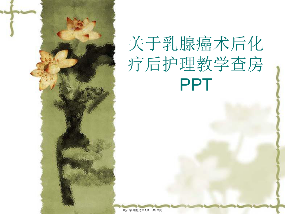 乳腺癌术后化疗后护理教学查房ppt.ppt_第1页