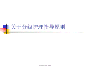 分级护理指导原则.ppt