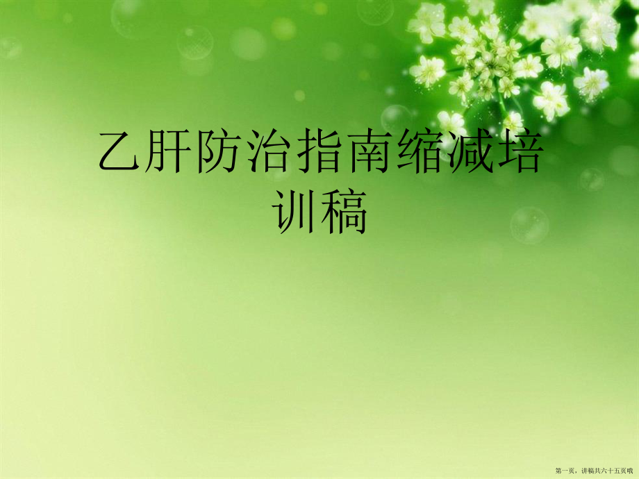 乙肝防治指南缩减培训稿讲稿.ppt_第1页