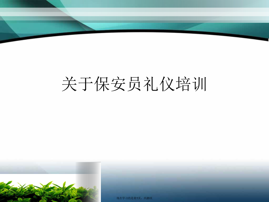 保安员礼仪培训课件.ppt_第1页