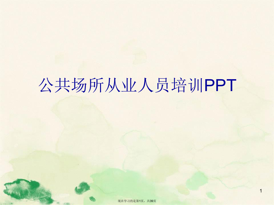 公共场所从业人员培训PPT.ppt_第1页