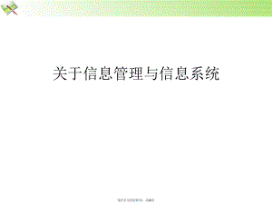 信息管理与信息系统课件.ppt