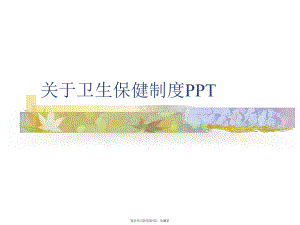 卫生保健制度ppt.ppt